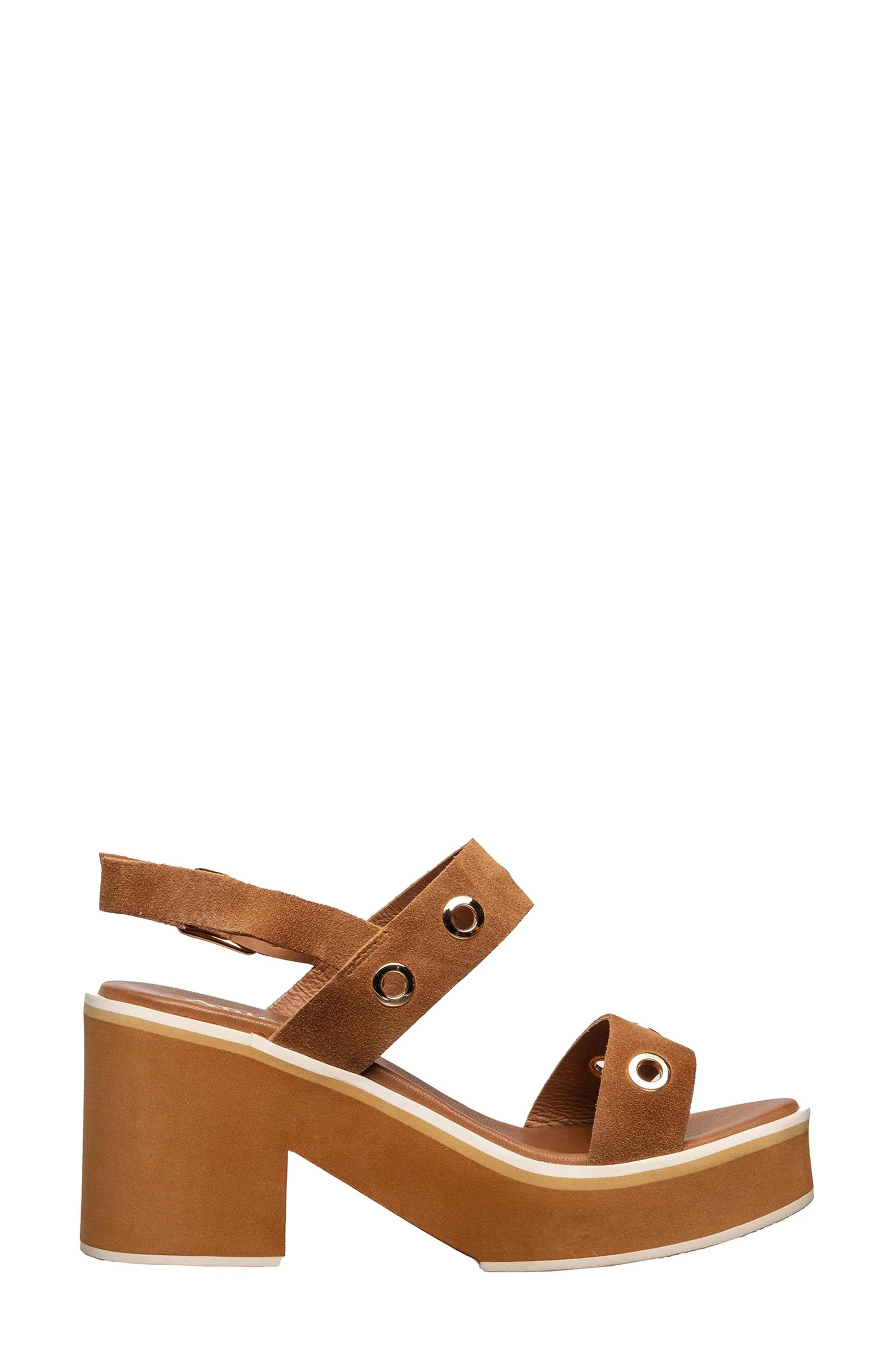 ANTELOPE Inez Grommet Platform Slingback Sandal, Alternate, color, Taupe