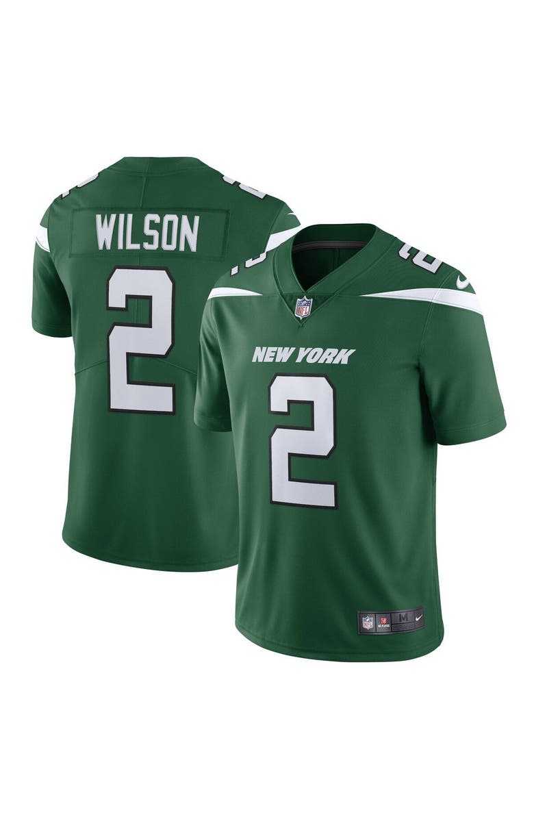 Nike Men's Nike Zach Wilson Gotham Green New York Jets Vapor Limited Jersey, Main, color, 