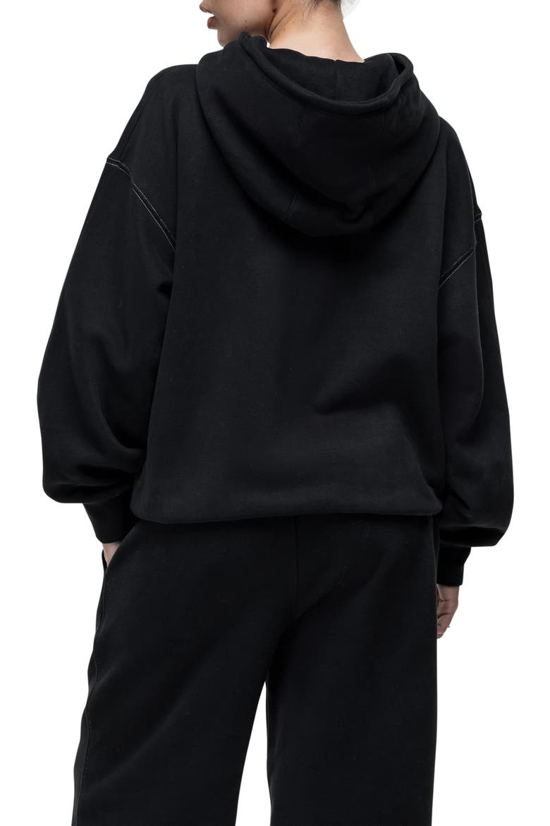Dakota Black Zip up Hoodie, Alternate, color, Black