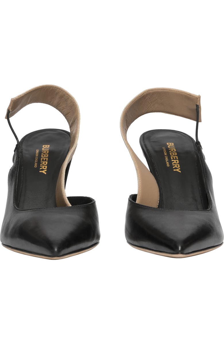 Burberry Maria Logo Slingback Pointy Toe Pump, Alternate, color,