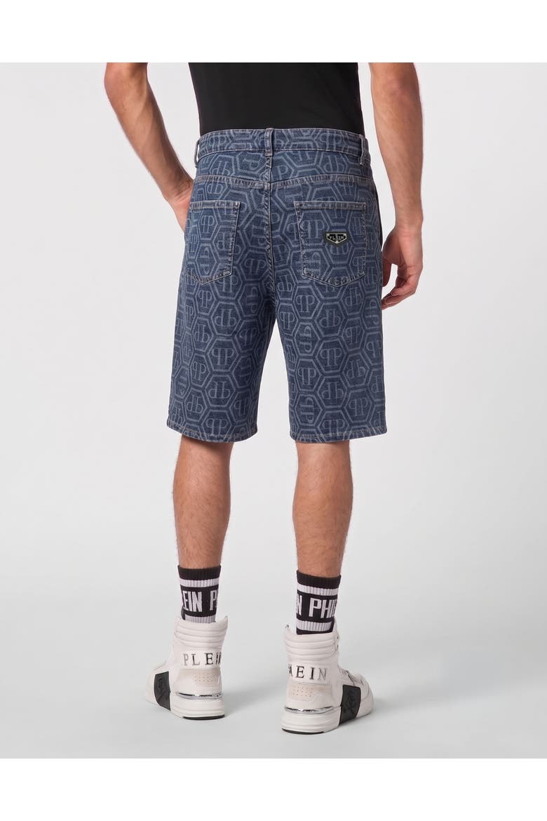 Denim Formentera Shorts Monogram Basic Men, Alternate, color, Blue Storm