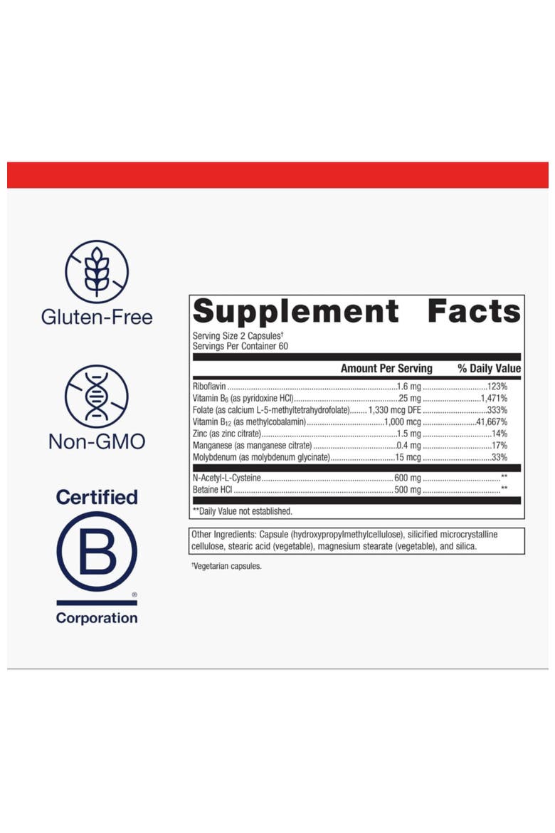 MethylCare Comprehensive Methylation Support Capsules 120 Capsules, Alternate, color, None