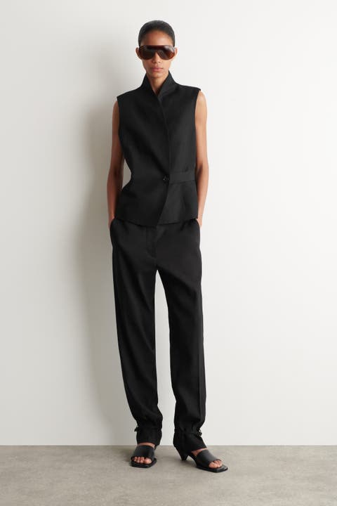 Linen Straight-Leg Pants
