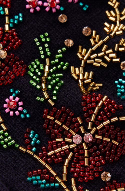 Boden Bead Embellished Cardigan In Black