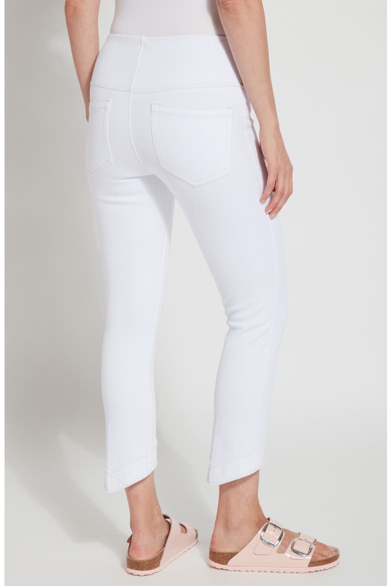 Lauren Raw Hem Crop Legging Jeans, Alternate, color, WHITE
