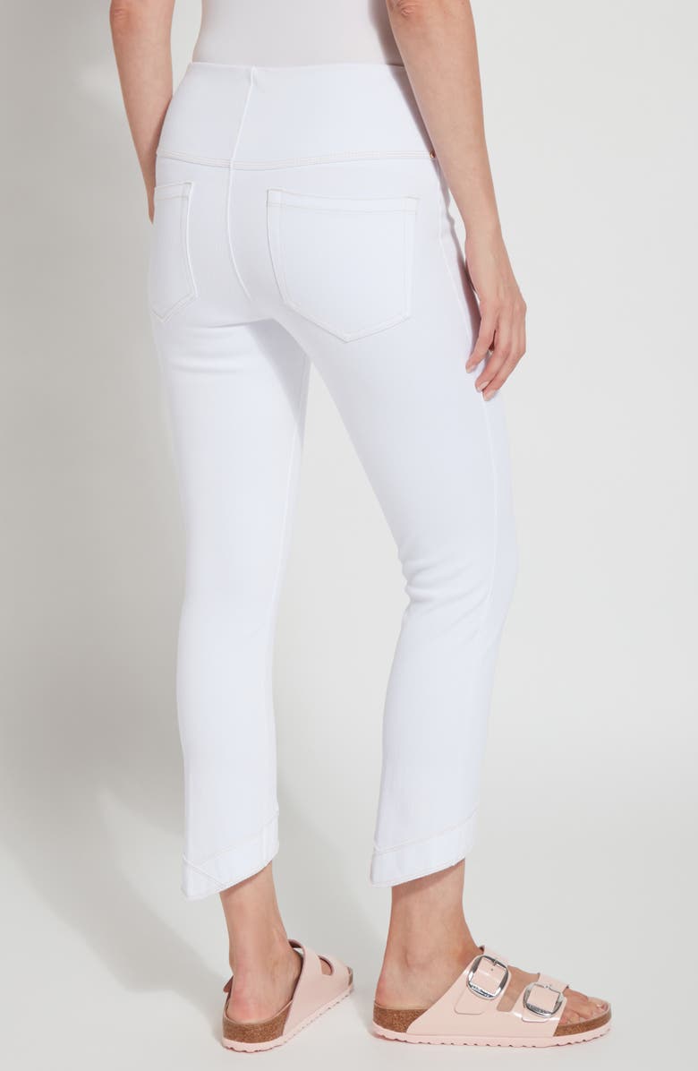 Lysse Lauren Raw Hem Crop Legging Jeans, Alternate, color, White