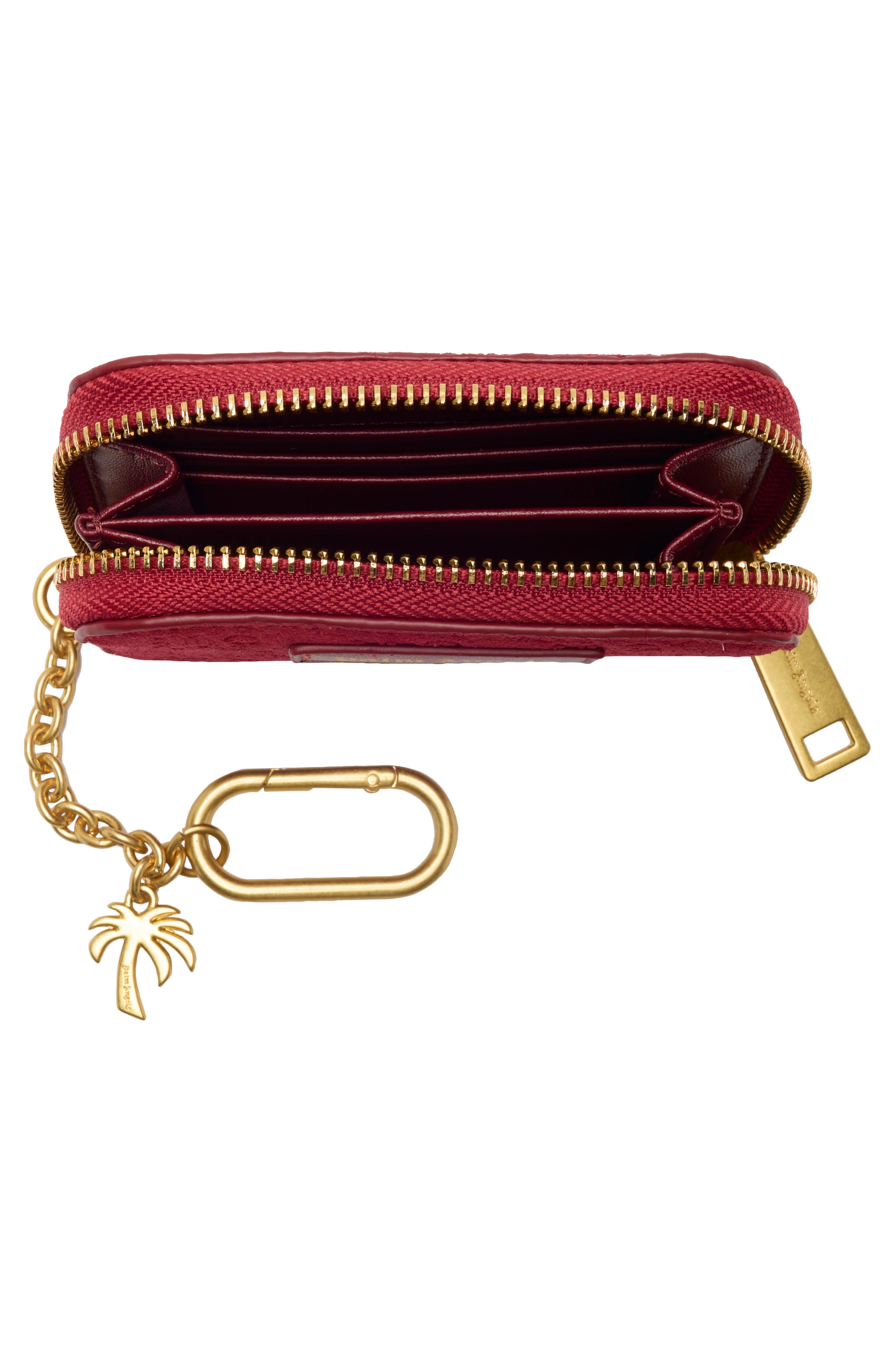 Palm Angels Monogram Leather Zip Around Wallet (Women) | Nordstromrack
