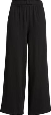 Eileen Fisher Jersey Ankle Wide Leg Pants