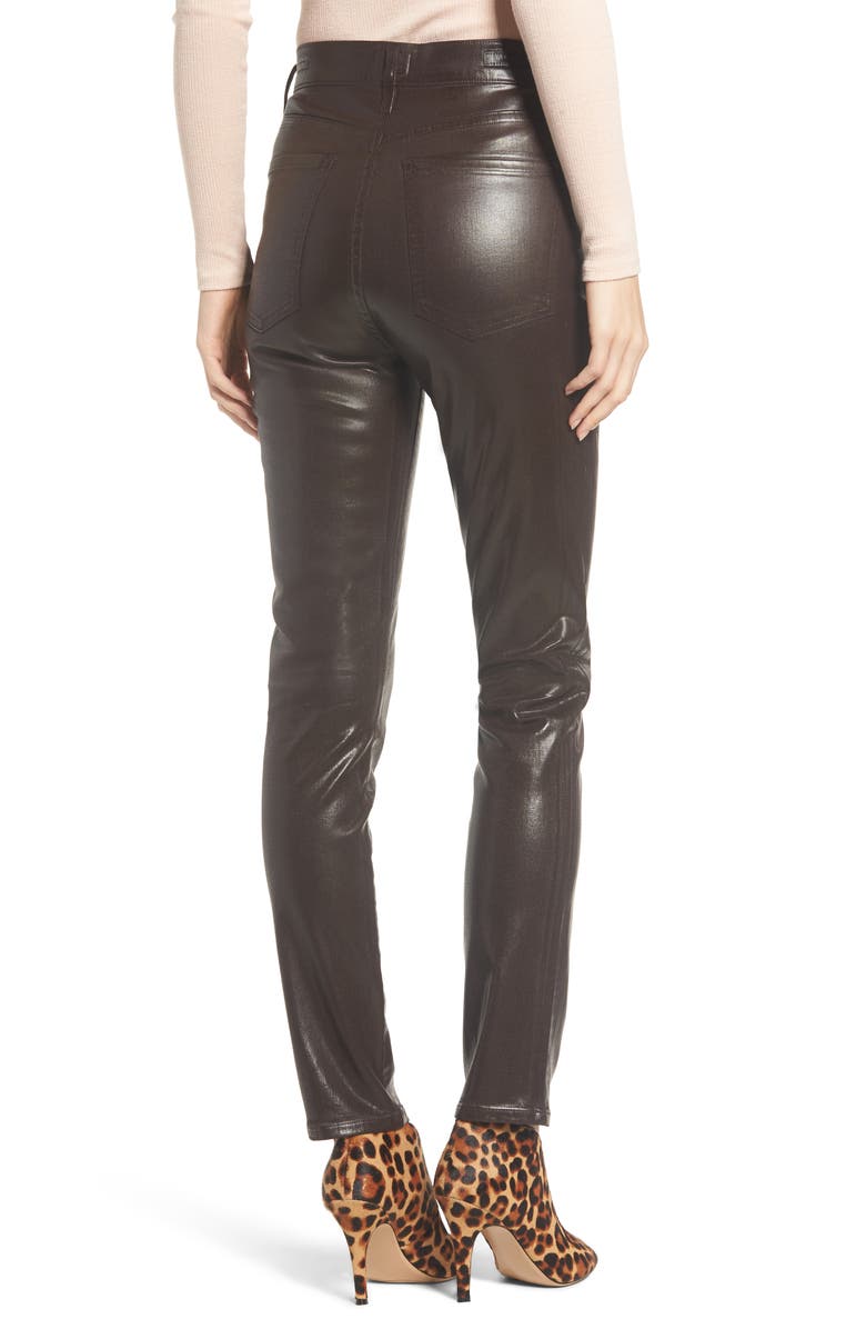 Citizens of Humanity Olivia High Waist Slim Faux Leather Pants, Alternate, color, 