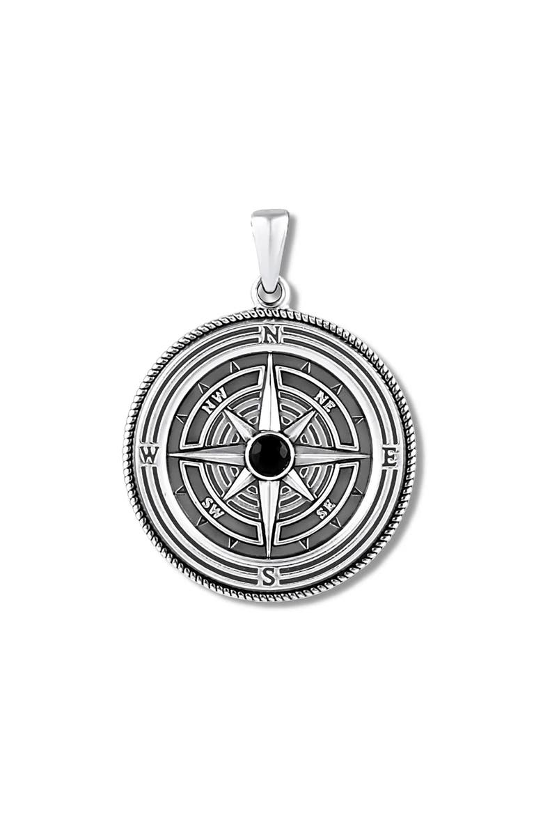 Men's Compass Pendant Necklace, Alternate, color, SILVER