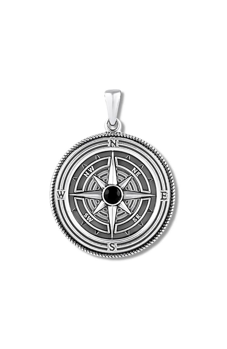 Vincero Men's Compass Pendant Necklace, Alternate, color, Silver