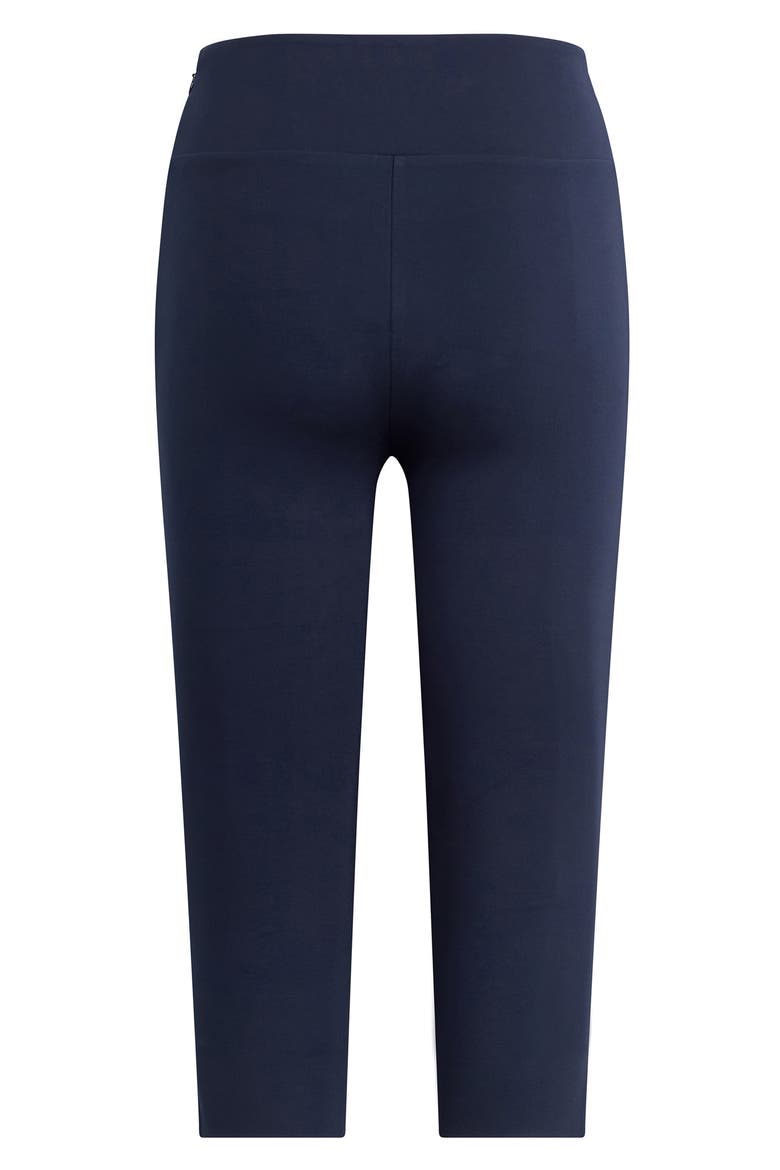 The Carrie Pedal Pusher Slit Hem Capri Pants, Alternate, color, NAVY