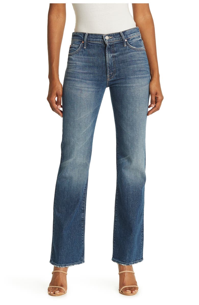 MOTHER The Kick It Ankle Flare Jeans, Main, color, Tell It To The Pope