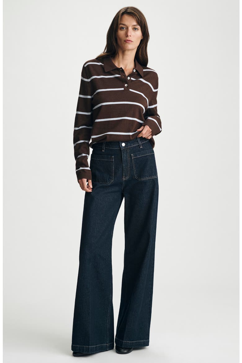 Christine Patch Pocket Wide Leg Jeans, Alternate, color, RINSE CLASSIC DENIM