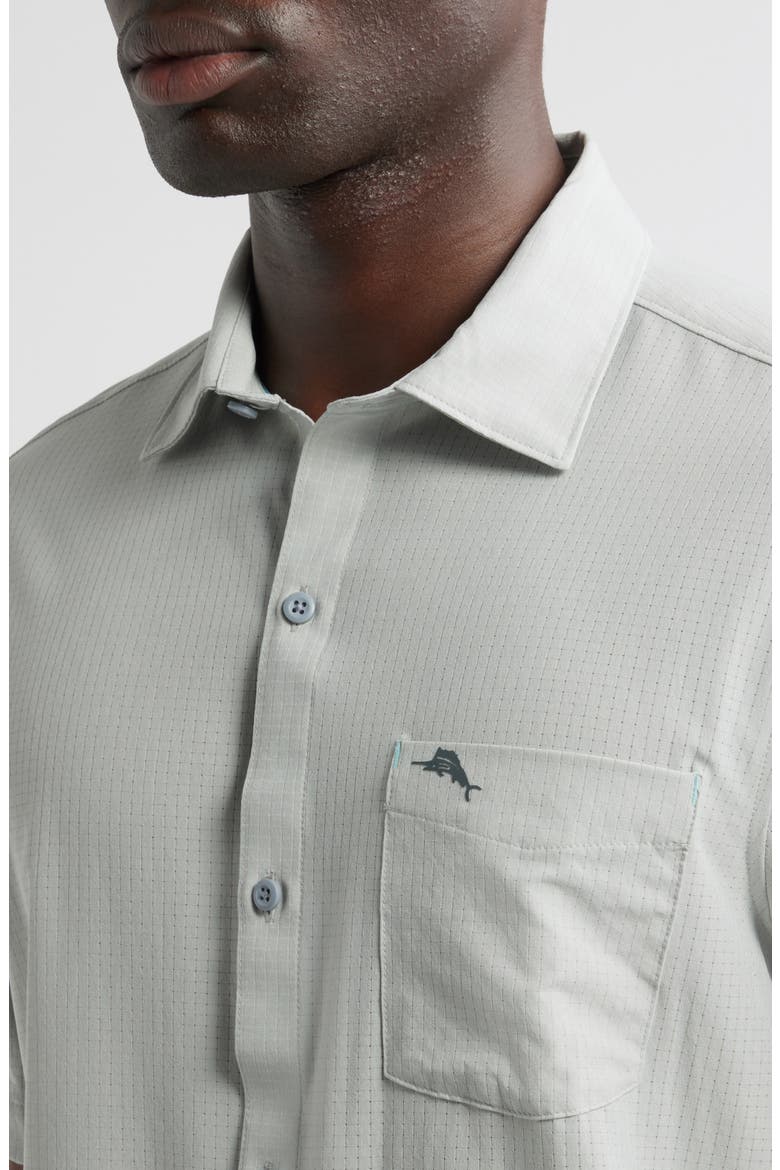 Bahama Coast Venice Vines IslandZone® Short Sleeve Button-Up Shirt, Alternate, color, HARBOR MIST