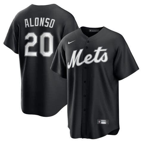 Men's Nike Pete Alonso Black New York Mets Lights Out Replica Player Jersey