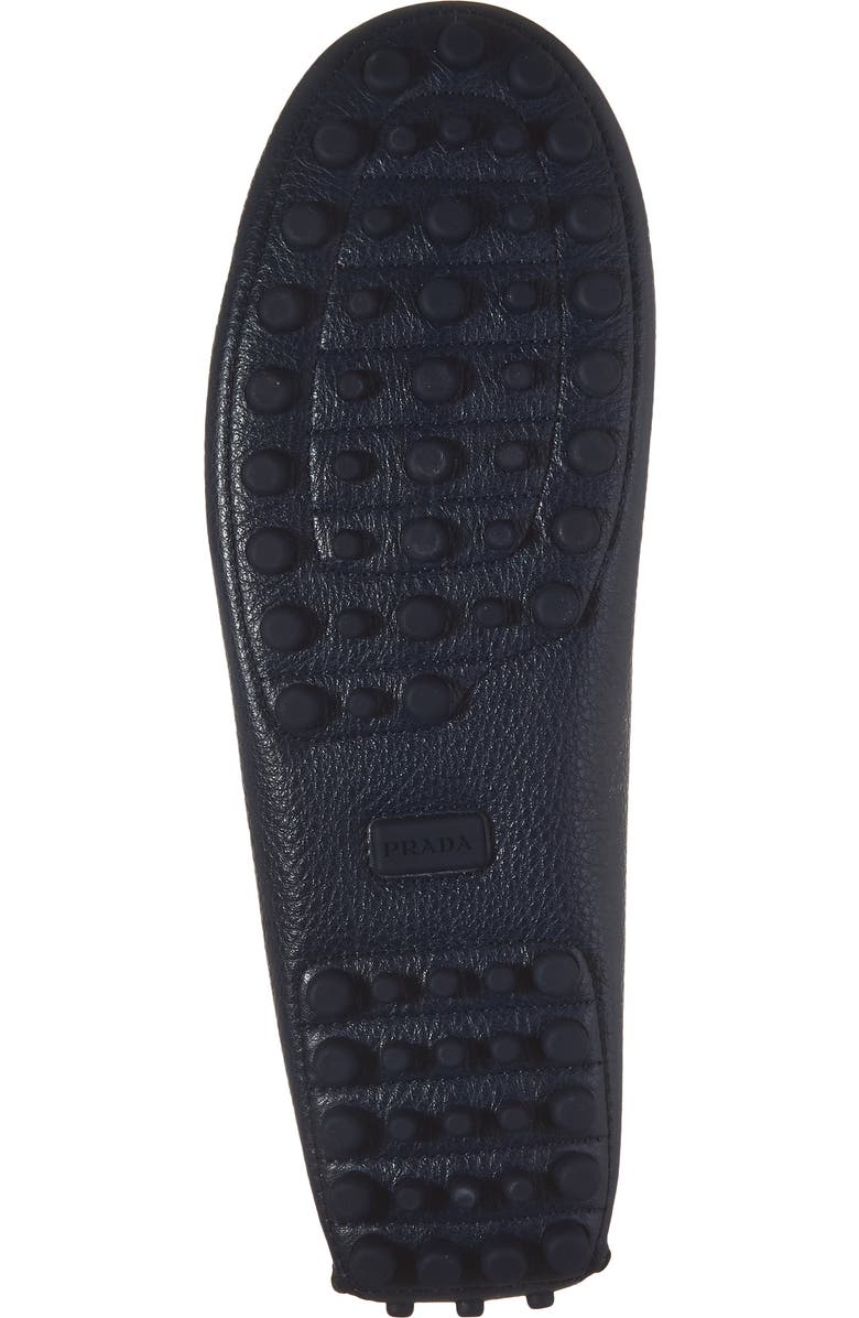 Prada Grid Driving Loafer, Alternate, color, Baltico