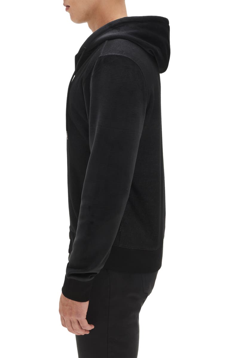 Robert Barakett Carter Mixed Knit Zip Hoodie, Alternate, color,