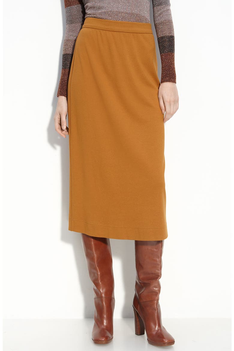 'Hopper' Interlock Knit Midi Skirt, Main, color, WOODRUFF