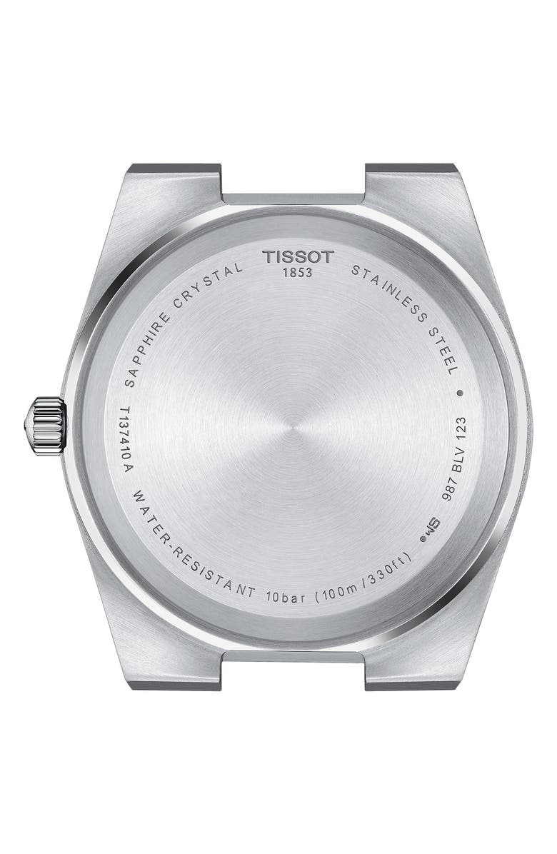 Tissot PRX Leather Strap Watch, 40mm, Alternate, color, Blue