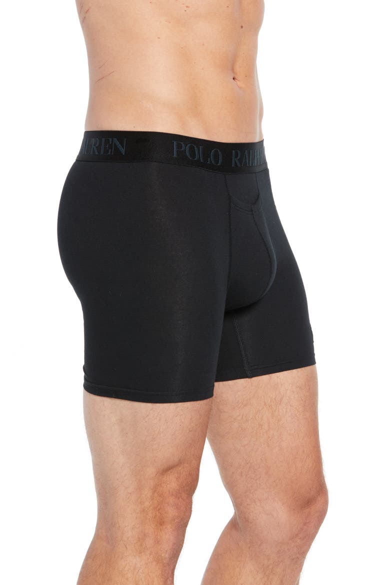 2-Pack Cotton & Modal Boxer Briefs, Alternate, color, POLO BLACK