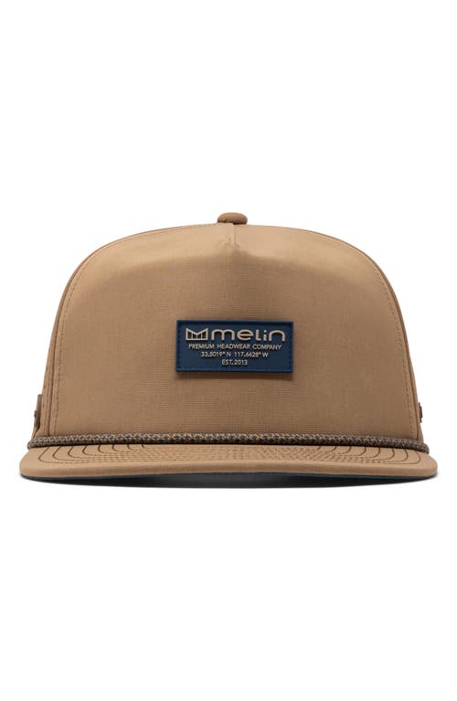 Melin Coronado Brick Hydro Performance Snapback Hat In Brown