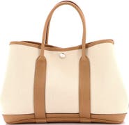 Pre-Owned Hermes Garden Party Tote Toile and Leather 30