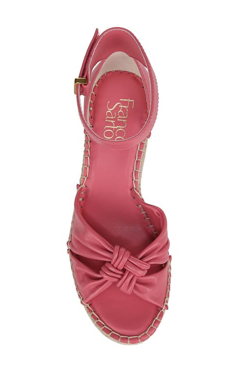 Franco Sarto Clementine Ankle Strap Platform Wedge Sandal In Pink