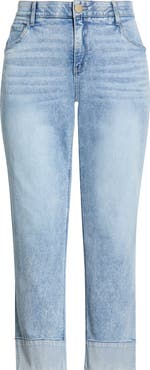 Wit & Wisdom Round-Up High Waist Cuffed Boyfriend Jeans