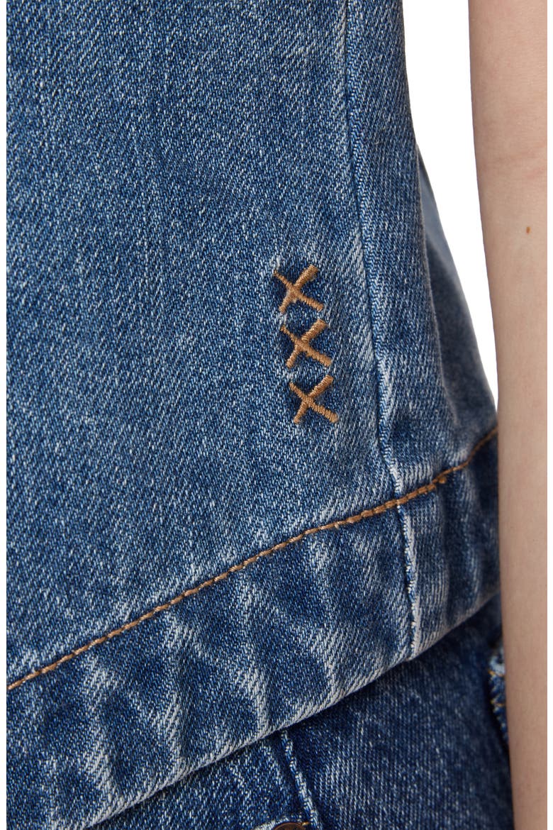 Cotton Denim Vest, Alternate, color, FRENCH LAUNDRY
