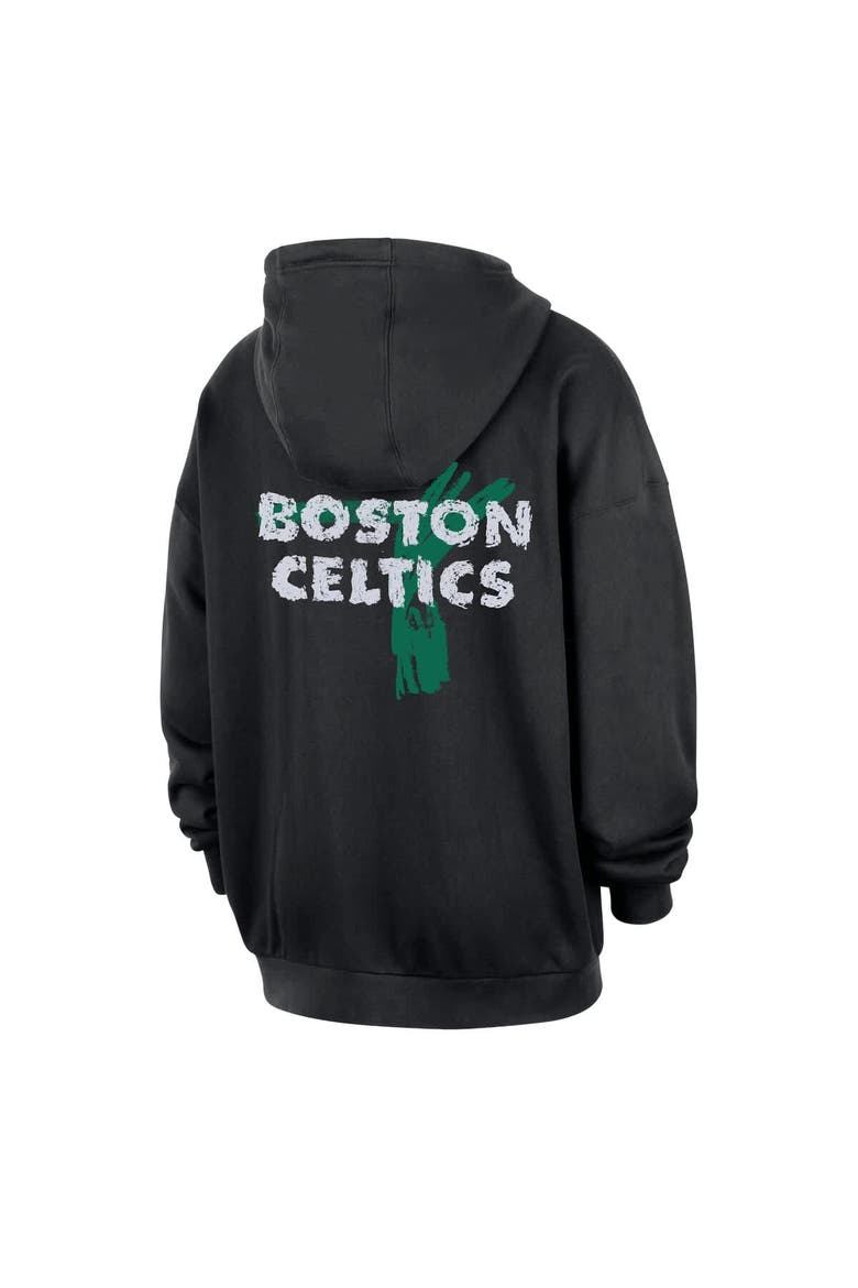 Men's Nike Black Boston Celtics Courtside Club Premium Hoodie, Alternate, color, Black