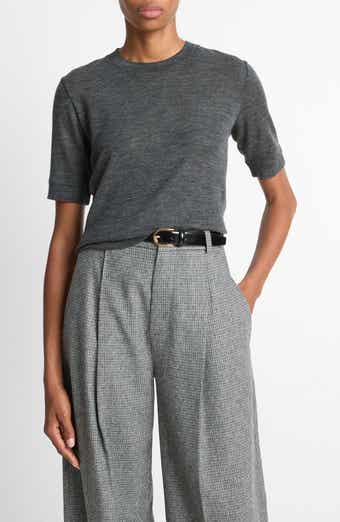Shrunken Crewneck Wool T-Shirt
