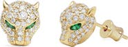 Melinda Maria Jaguar Pavé Stud Earrings