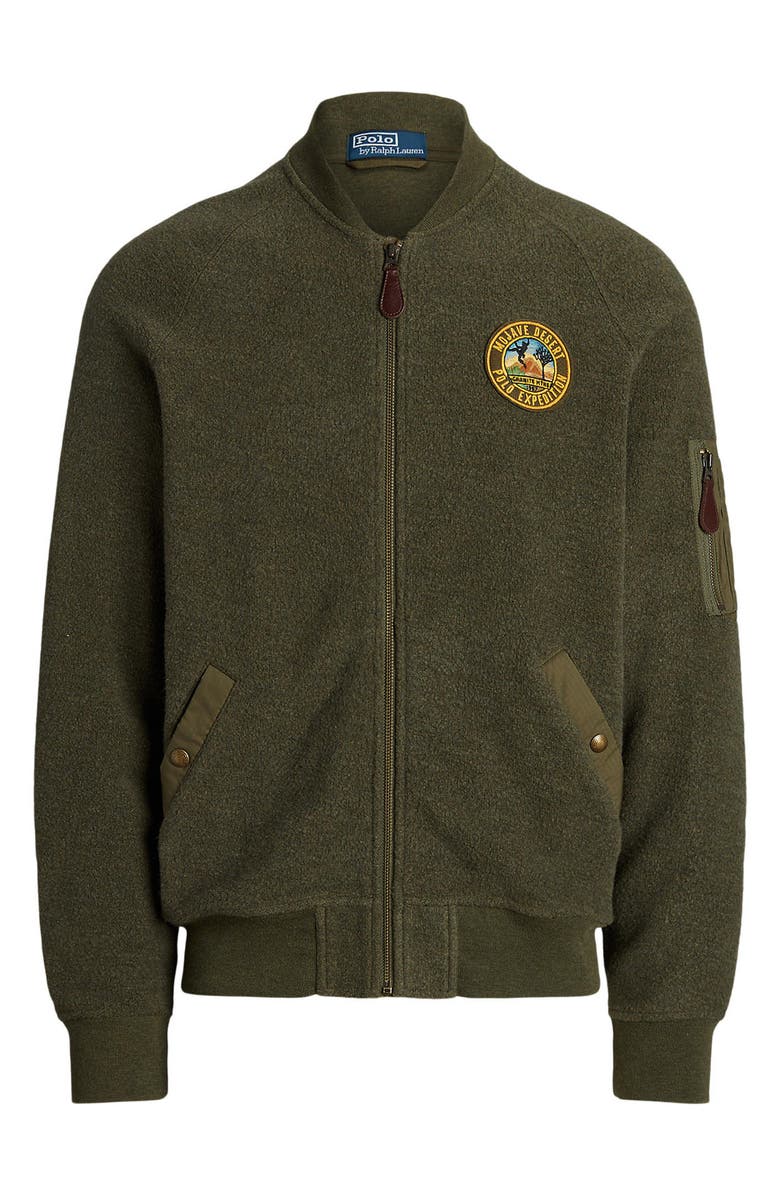 Polo Ralph Lauren Brush Back Fleece Bomber Jacket, Alternate, color, 