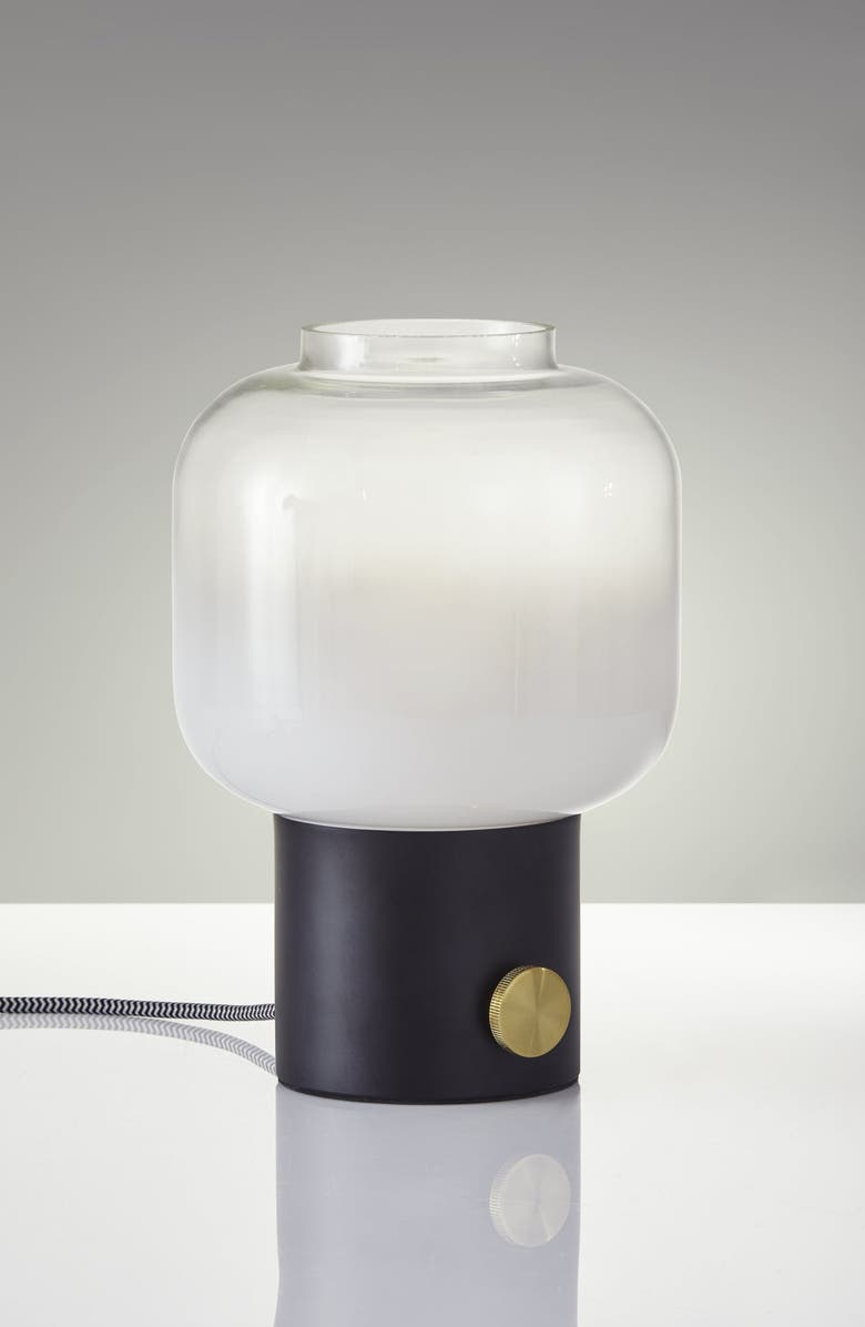 ADESSO LIGHTING Lewis Table Lamp, Alternate, color, Matte Black With Antique Brass