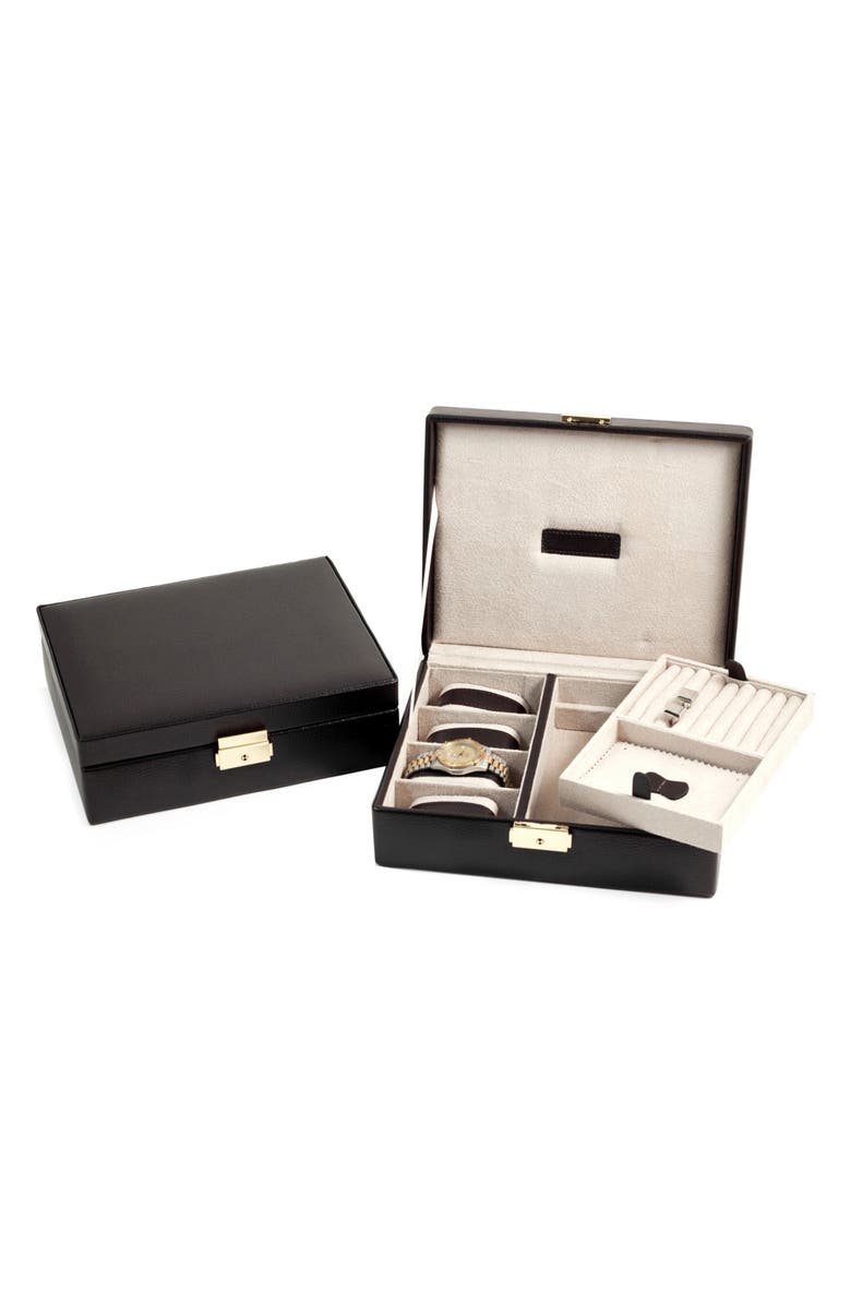 Bey-Berk Watch Valet Case, Alternate, color, Black