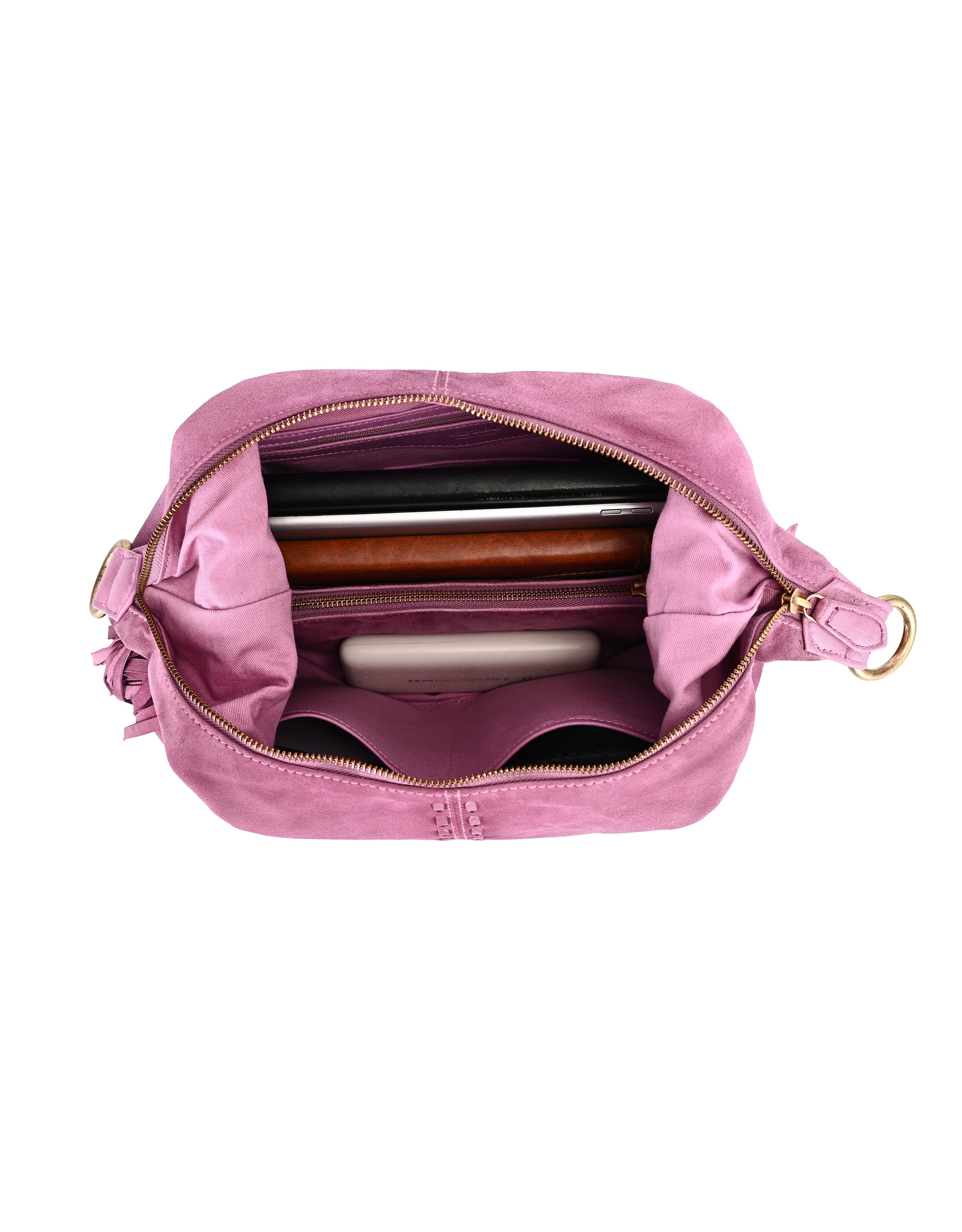Hydrangea Large Vintage Ombre Shoulder Bag, Alternate, color, Powder Pink