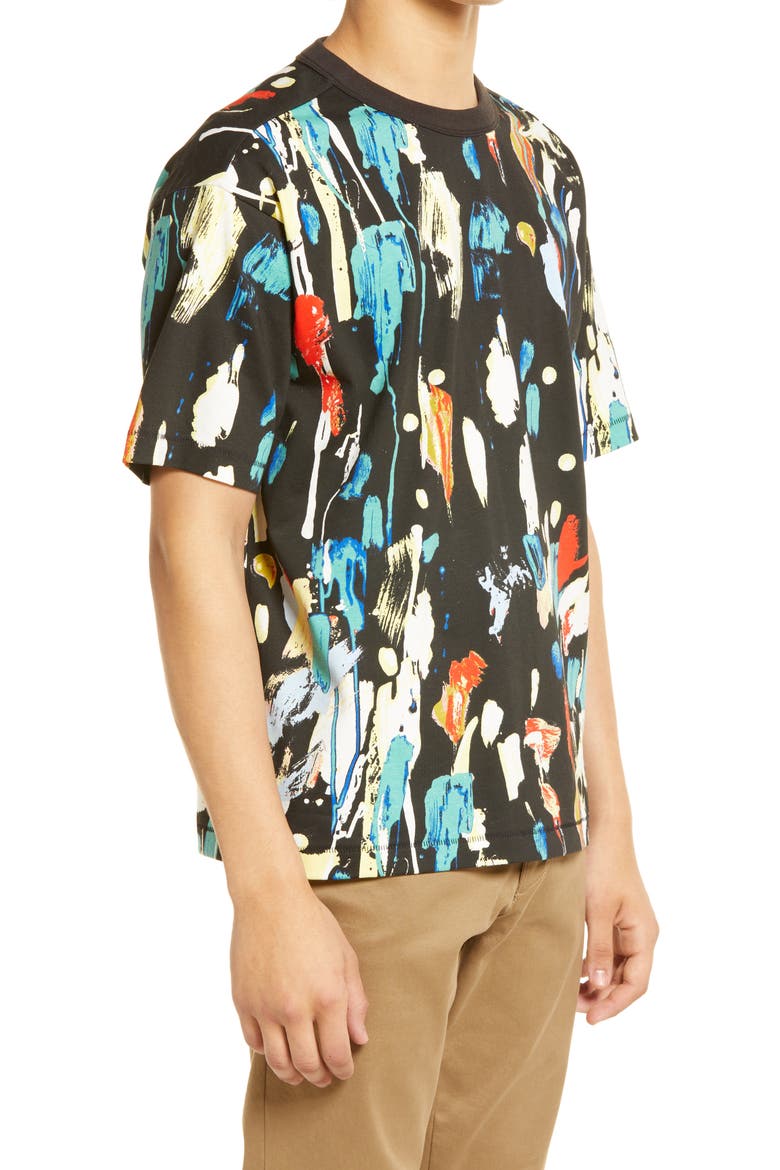 Cristina Martinez Gender Inclusive Graphic Tee, Alternate, color, BLACK MESSY TERRANE