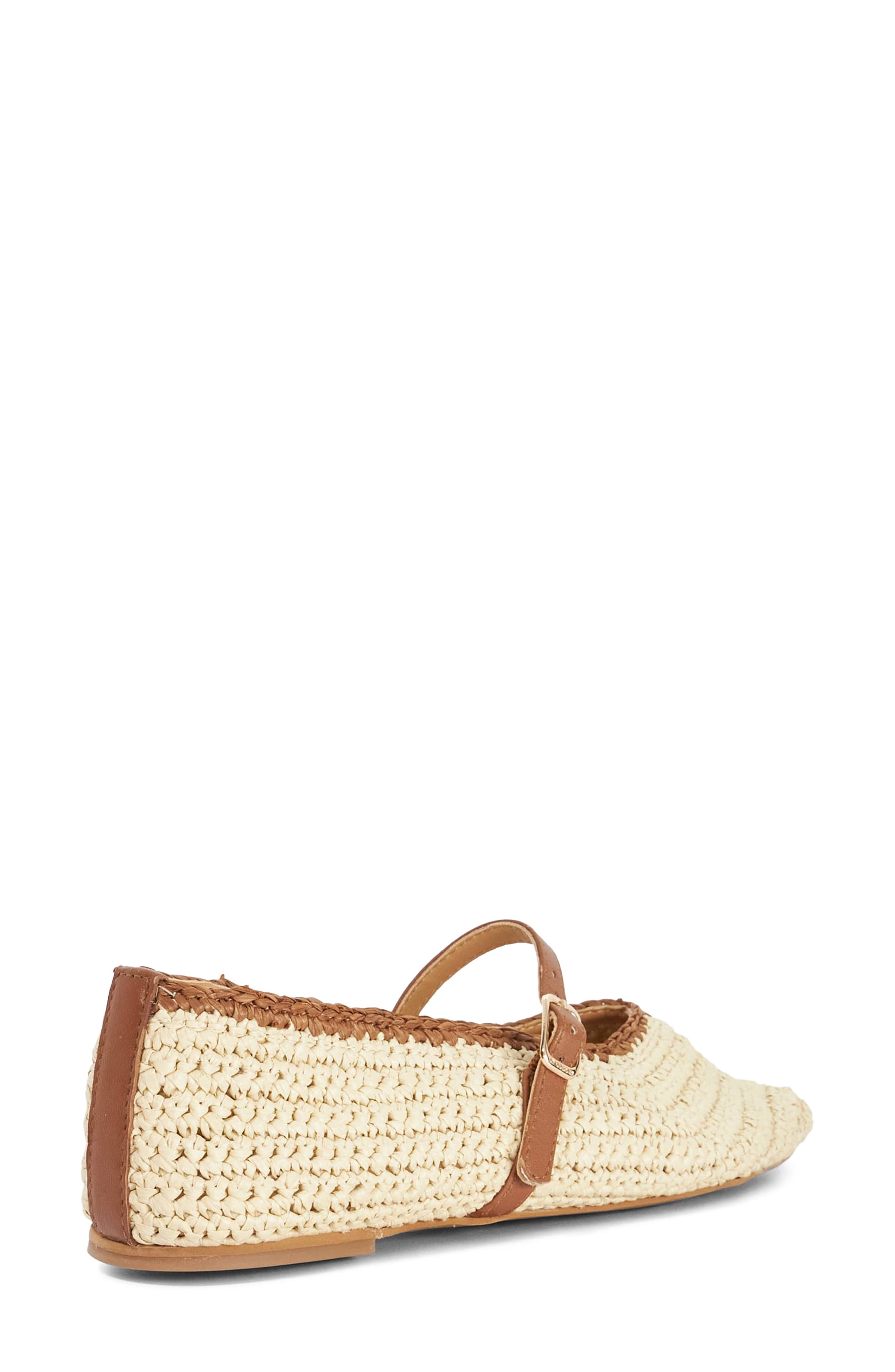 Dune London Haloha Mary Jane Flat, Alternate, color, Natural