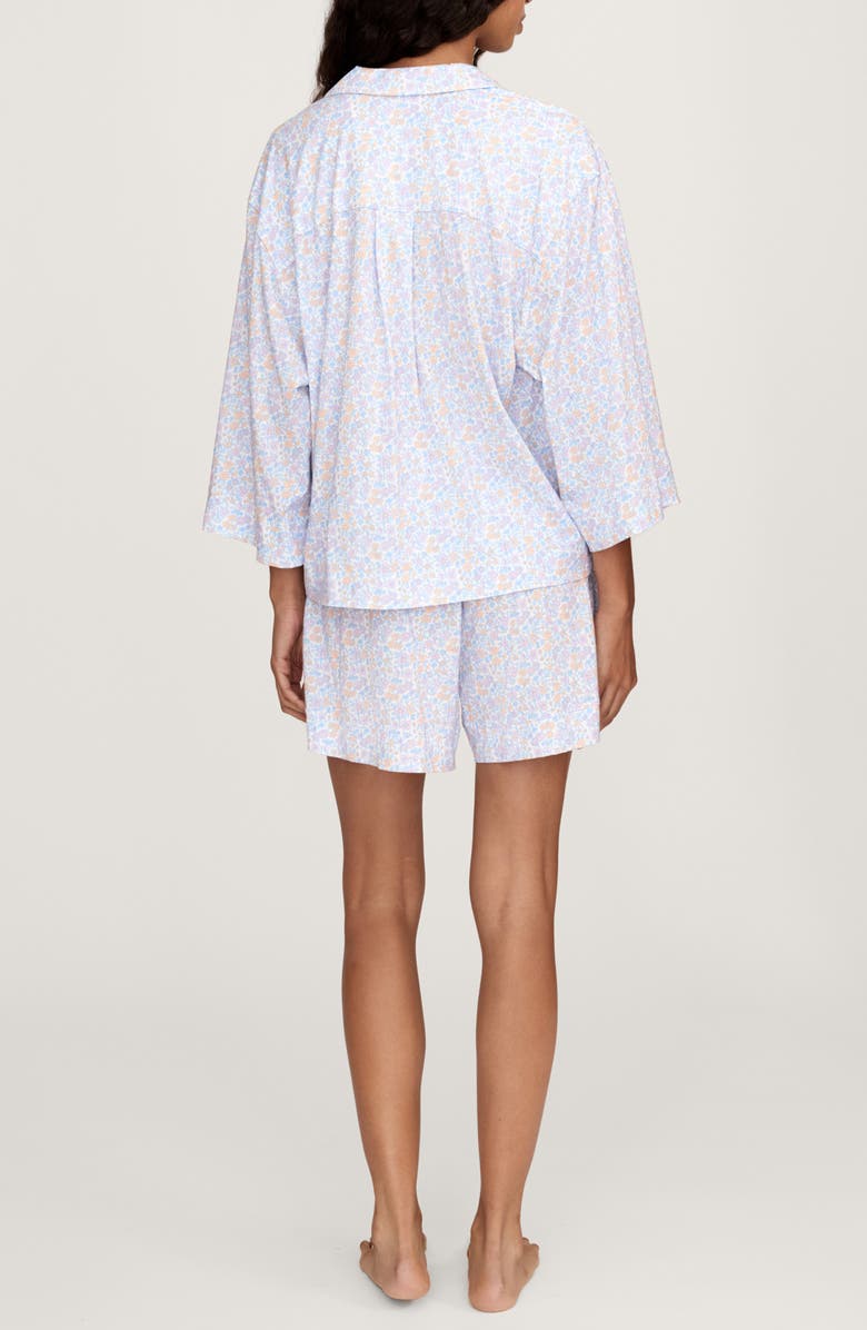 Petite Plume Olivia Pima Cotton Short Pajamas, Alternate, color, White