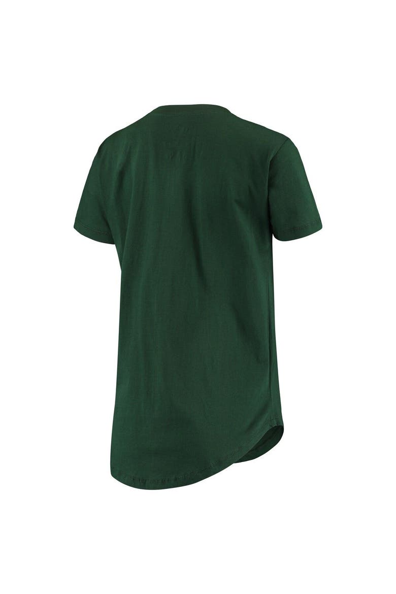 Women's Pressbox Green Michigan State Spartans Wild Lips Core T-Shirt, Alternate, color, Green