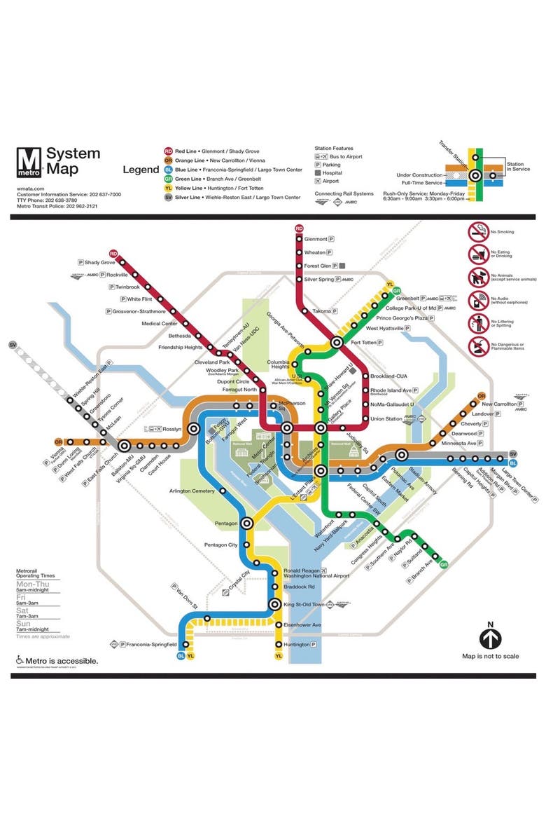 DC Metro Map 500 Piece Puzzle, Alternate, color, No Color