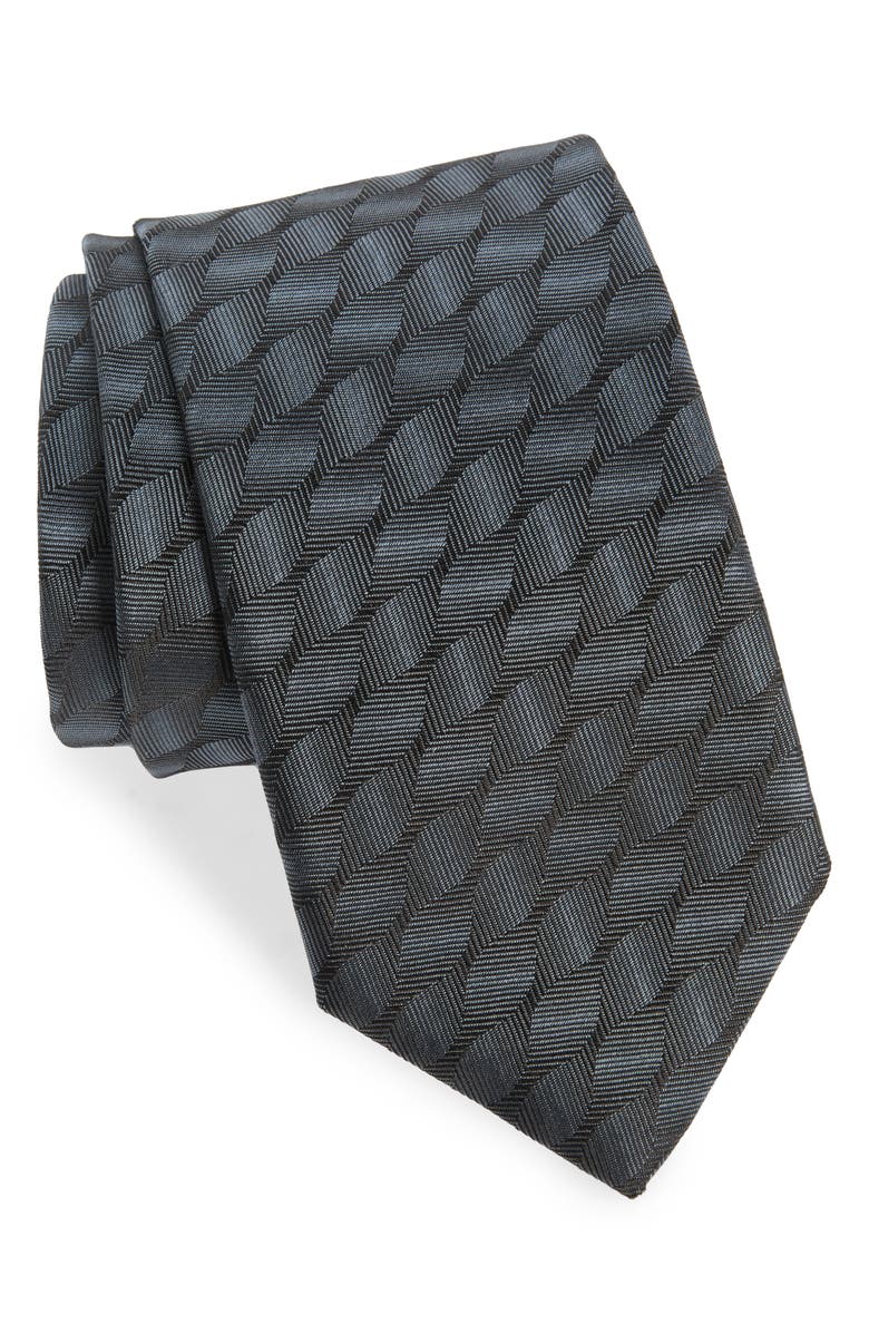 Canali Geometric Silk Tie, Main, color, 
