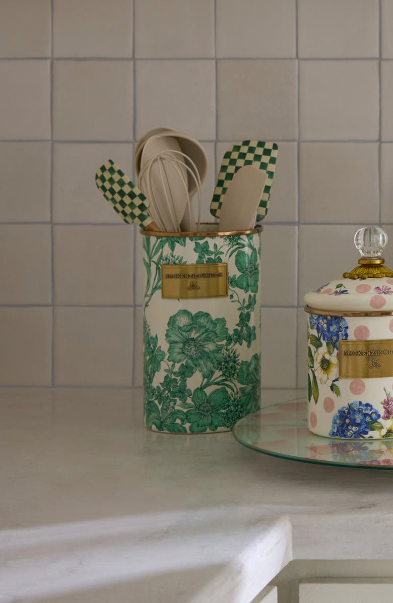 MACKENZIE CHILDS English Garden Utensil Holder, Alternate, color, Emerald