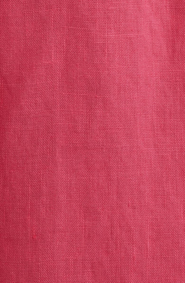 Frank & Eileen Patch Pocket Pull-On Linen Wide Leg Pants, Alternate, color, Raspberry
