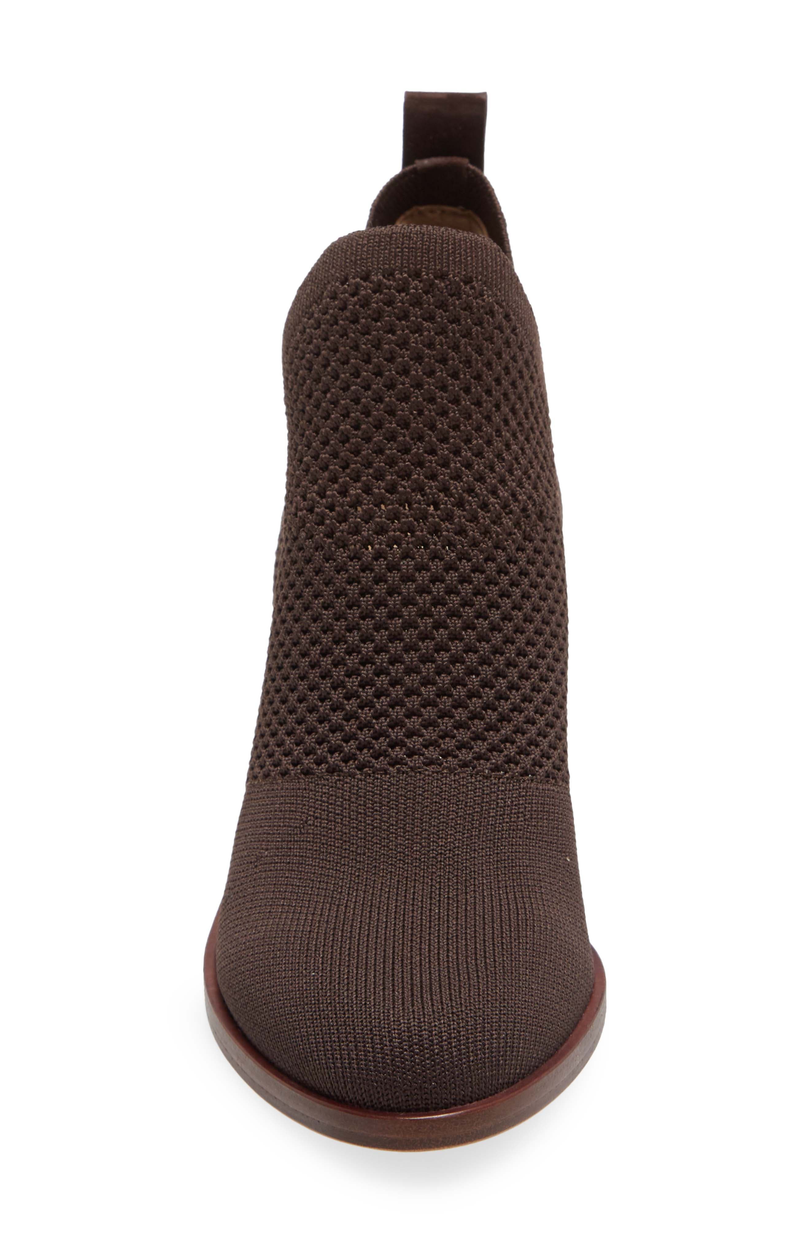 Joss Knit Bootie, Alternate, color, CHOCOLATE KNIT