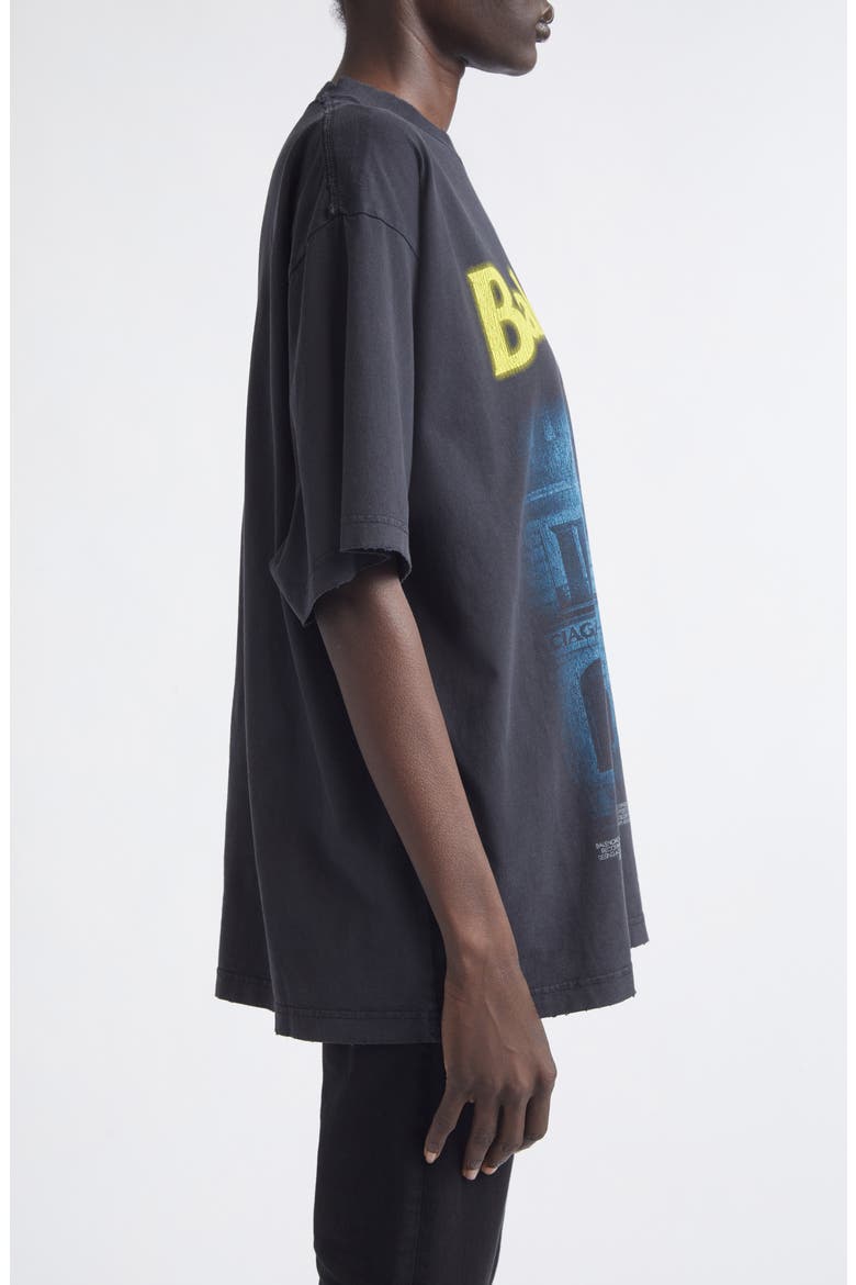 The Address Distressed Cotton Jersey Graphic T-Shirt, Alternate, color, 1041 FADED WASHED BLACK
