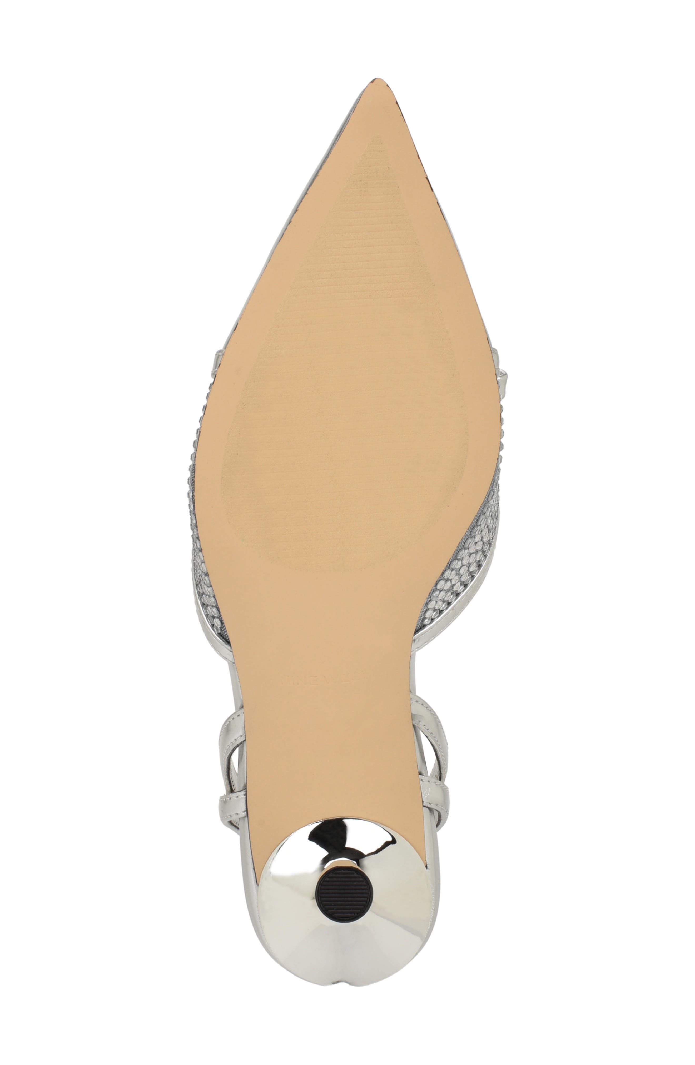 Padell Pointed Toe Slingback Pump, Alternate, color, SILVER
