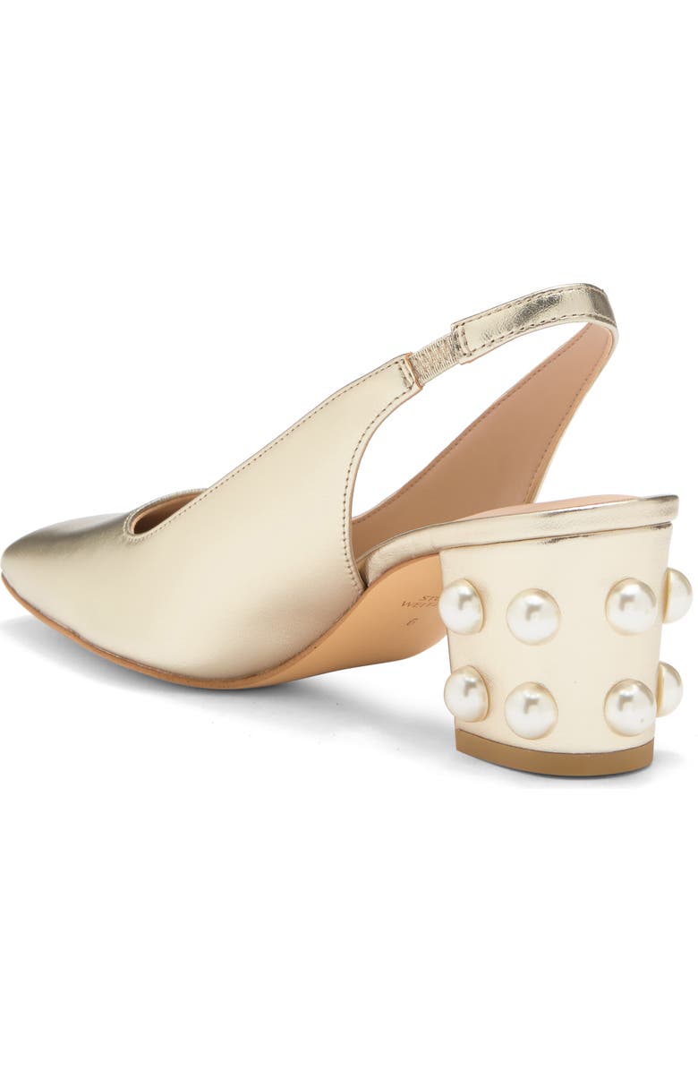 Stuart Weitzman Jute 60 Block Heel Slingback Pump, Alternate, color, Platino