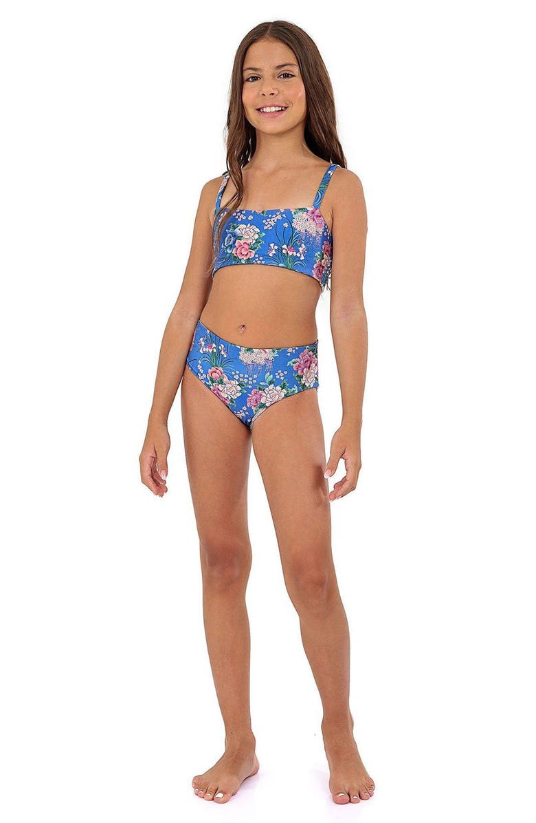 Agua Bendita Kids' Berry Ivy Reversible Two-Piece Swimsuit, Alternate, color, Blue Multi